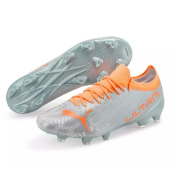 PUMA ULTRA 2.4 FG AG SOCCER CLEATS MEN\'S Size 10 GRAY/ORANGE NWOB main image 4